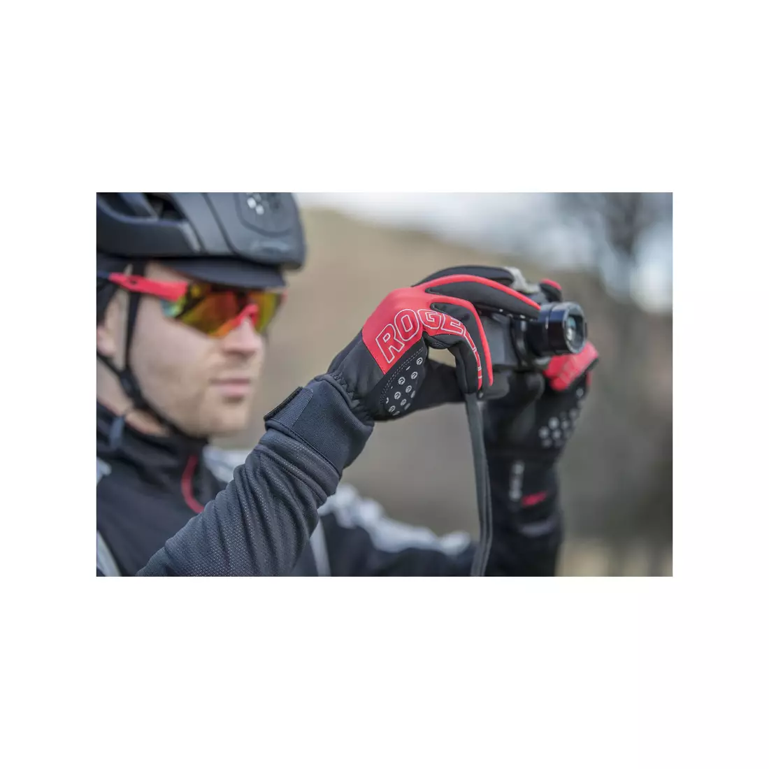 ROGELLI STORM zimné cyklistické rukavice, softshell, black
