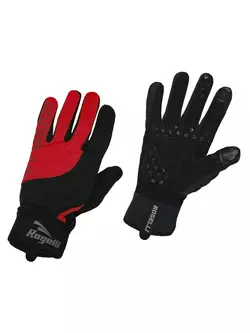 ROGELLI STORM zimné cyklistické rukavice, softshell, red