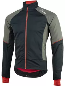 ROGELLI TRANI 4.0 zimná softshellová cyklistická bunda čierno-šedo-červená