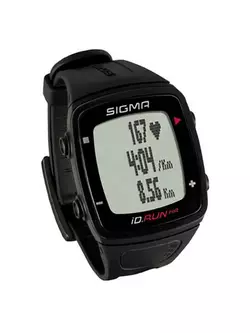 SIGMA iD.RUN HR GPS s monitorom srdcového tepu, čierna