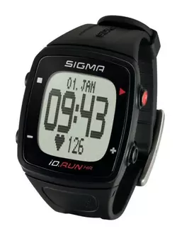 SIGMA iD.RUN HR GPS s monitorom srdcového tepu, čierna