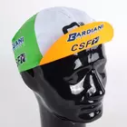 Apis Profi cyklistická čiapka ALE Bardiani VAlvole  CSF Inox zelený, biely a oranžový štít