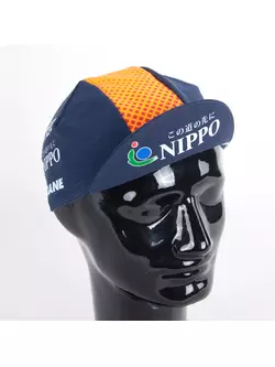 Apis Profi cyklistická čiapka VINI FANTINI Nippo Faizane námornícka modrá a oranžová