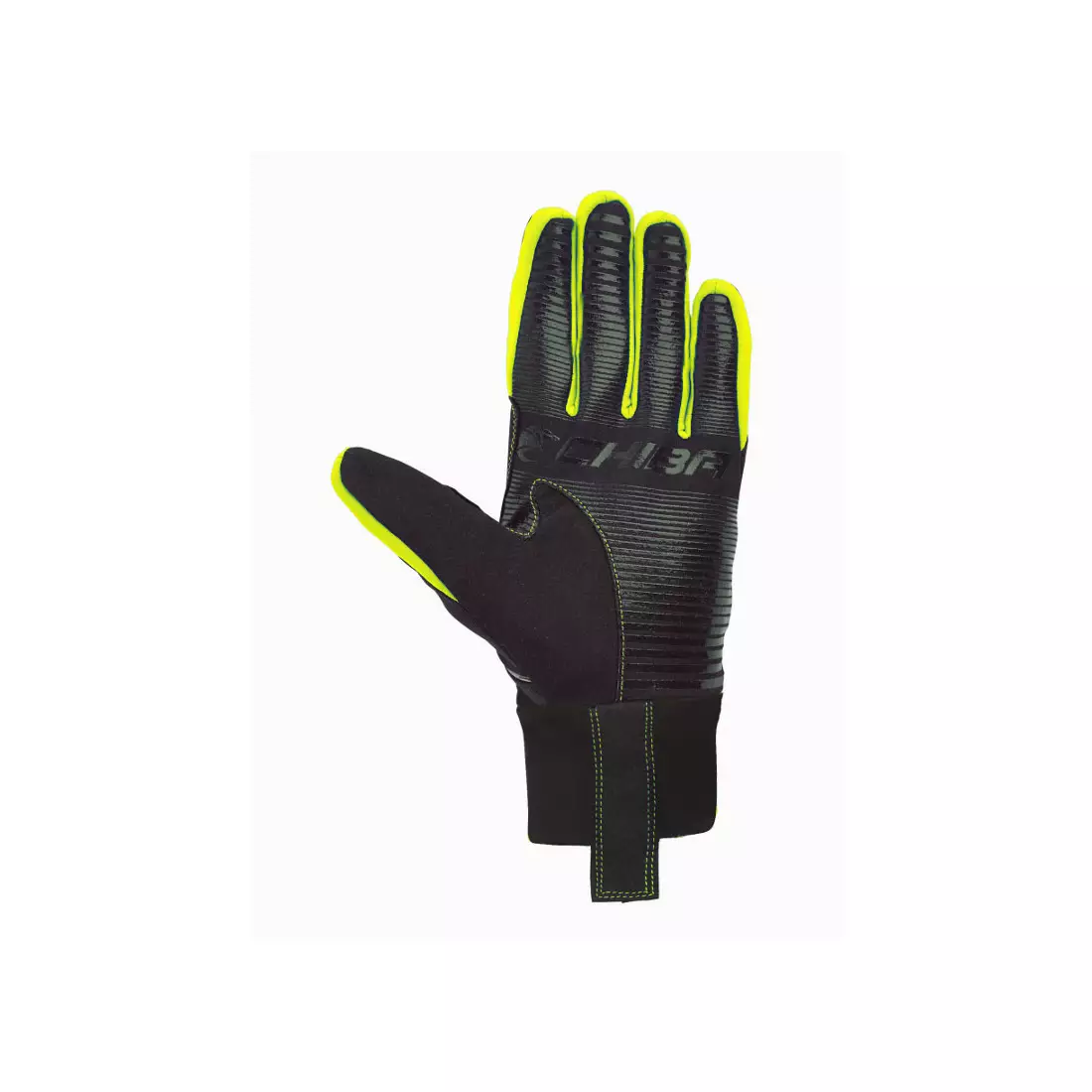 CHIBA CROSS WINDSTOPPER - zimné rukavice, čierno-fluór-zelené 31517