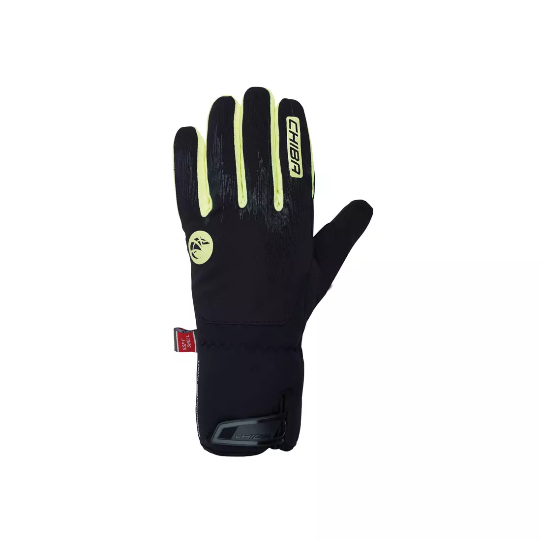 CHIBA DRY STAR SUPERLIGHT zimné cyklistické rukavice, čierno-fluor žltá 31217