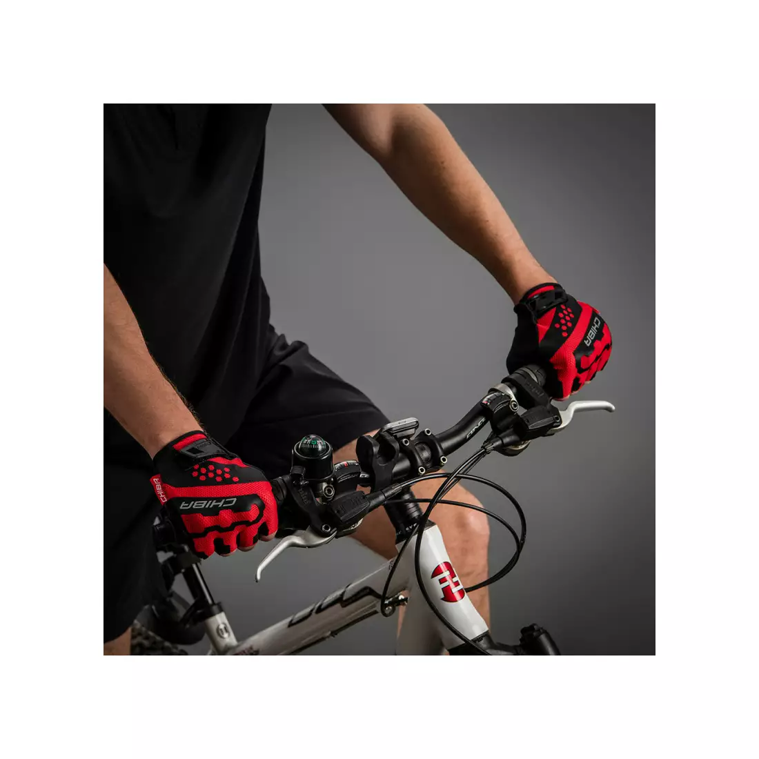 CHIBA PROFESSIONAL II cyklistické rukavice, červená čierna 3040719