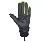 CHIBA RAIN TOUCH zimné cyklistické rukavice, čierno-fluórové 3120018