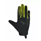 CHIBA TITAN letné dlhé prstové cyklistické rukavice, čierna fluor žltá 30786
