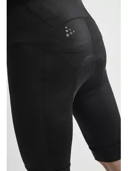 CRAFT RISE pánske cyklistické šortky, s náprsenkou, čierne, 1906099-999999