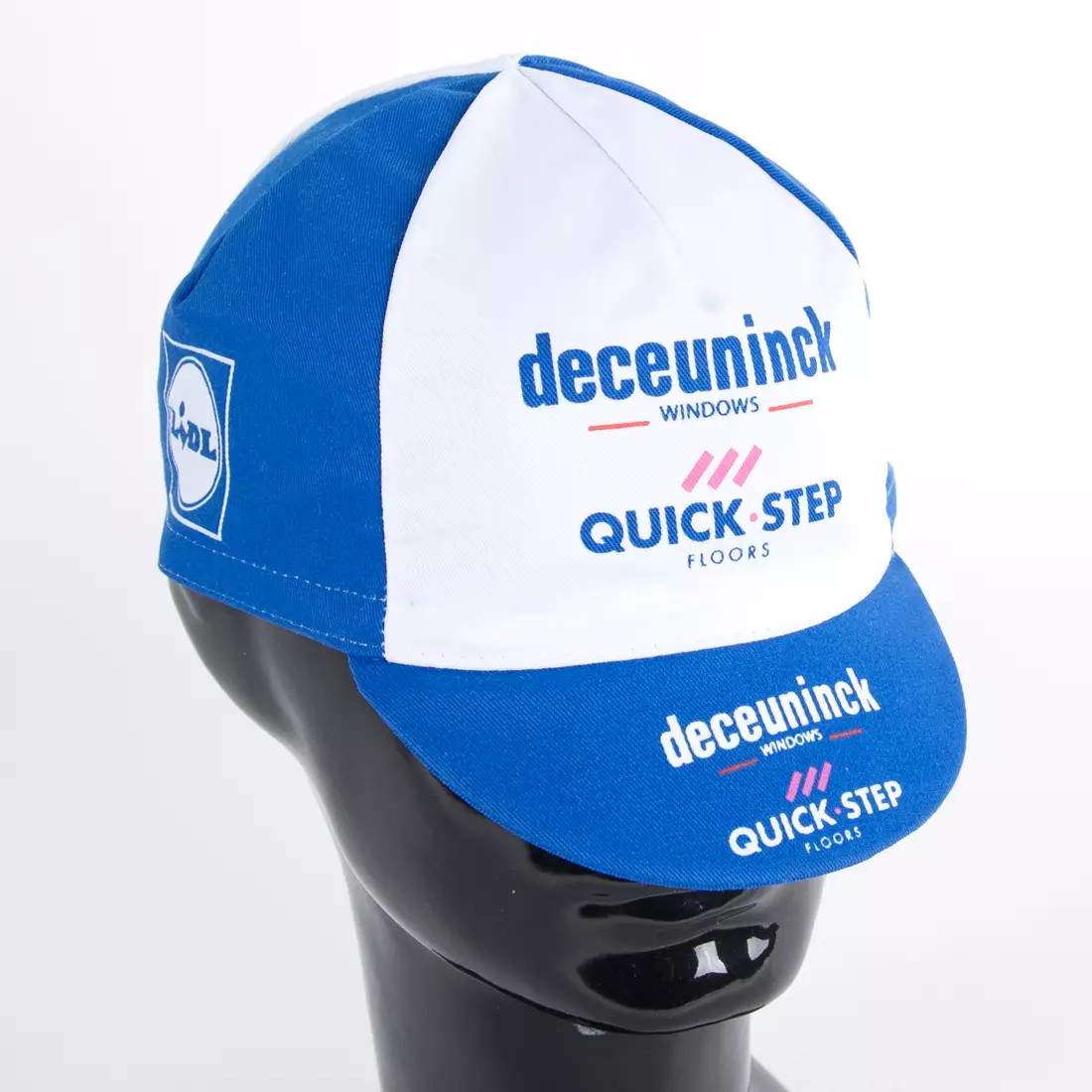Cyklistická čiapka Apis Profi Deceuninck quick step Latexco, biela a modrá