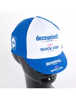 Cyklistická čiapka Apis Profi Deceuninck quick step Latexco, biela a modrá