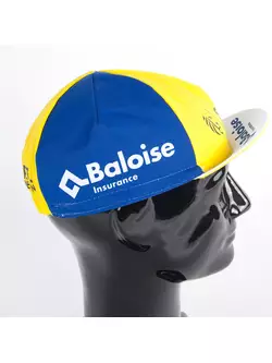 Cyklistická čiapka Apis Profi SPORT vlaanderen Baloise Insurance modrý žltý biely šilt
