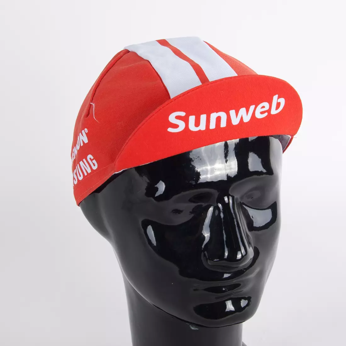 Cyklistická čiapka Apis Profi SUNWEB cervelo craft, červená, biele pruhy