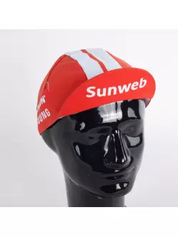 Cyklistická čiapka Apis Profi SUNWEB cervelo craft, červená, biele pruhy