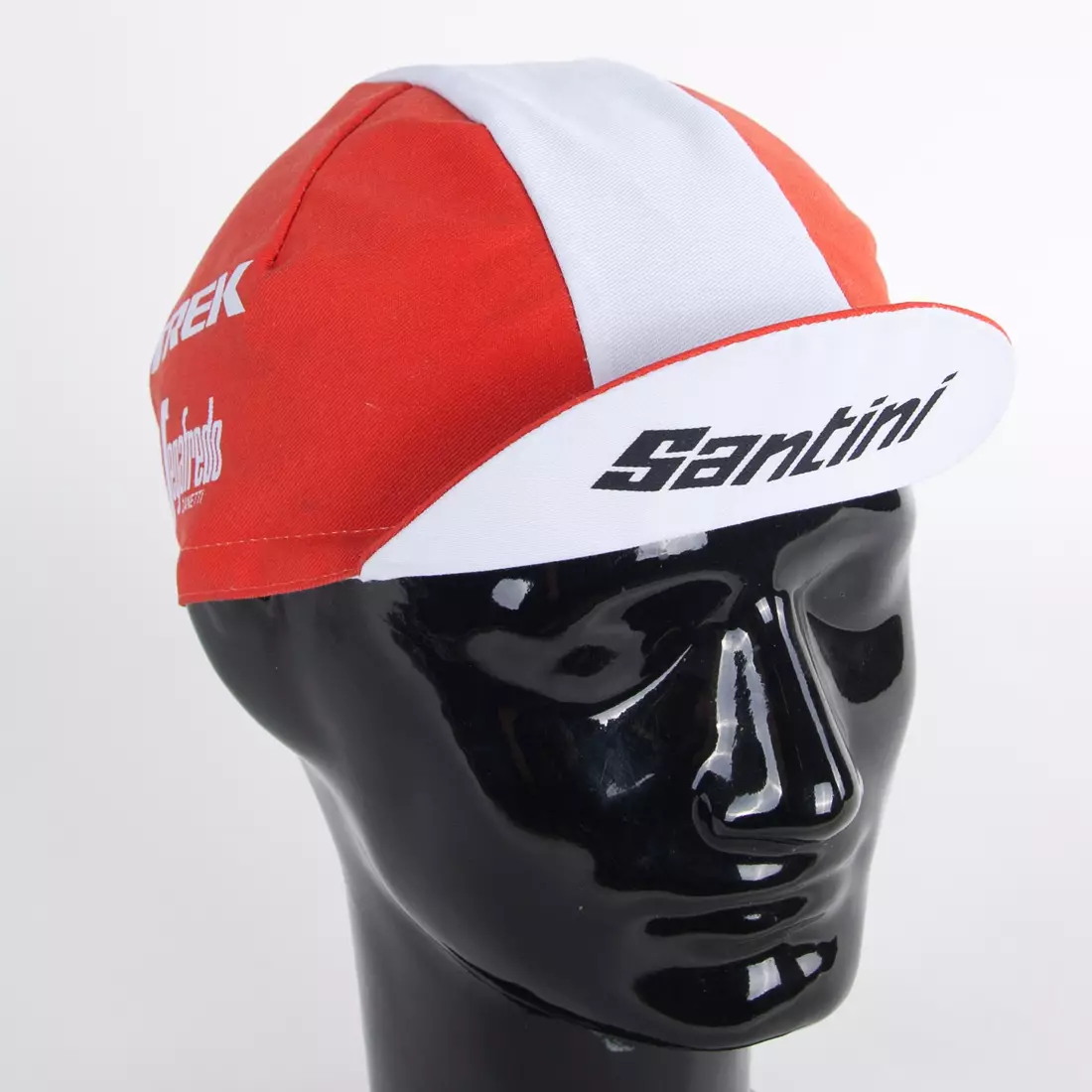Cyklistická čiapka Apis Profi TREK Segafredo zanetti červeno-biely prúžok