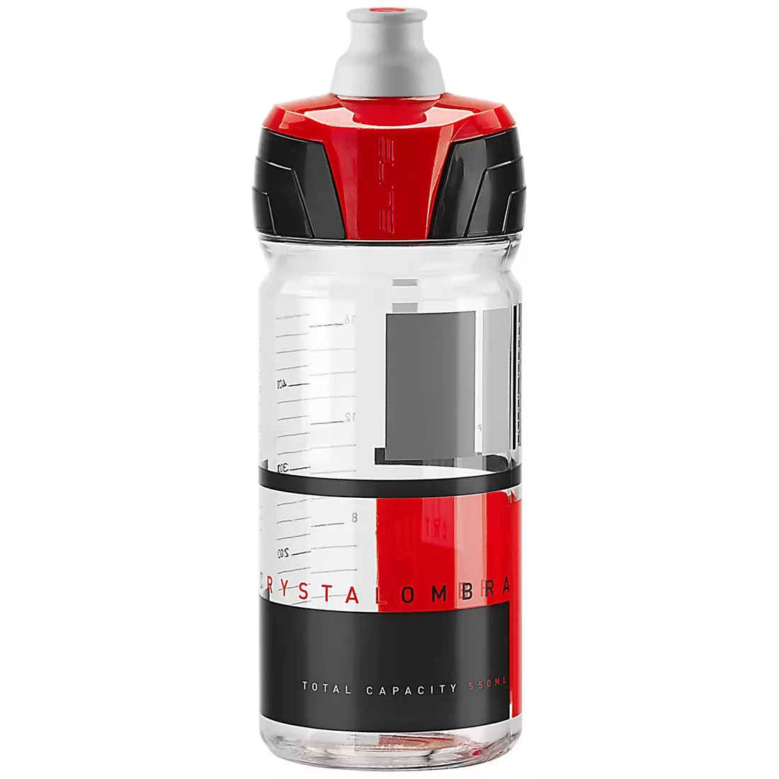 Cyklistická fľaša Elite Crystal Ombra Clear-Red Graphics 550ml EL0150121 SS19