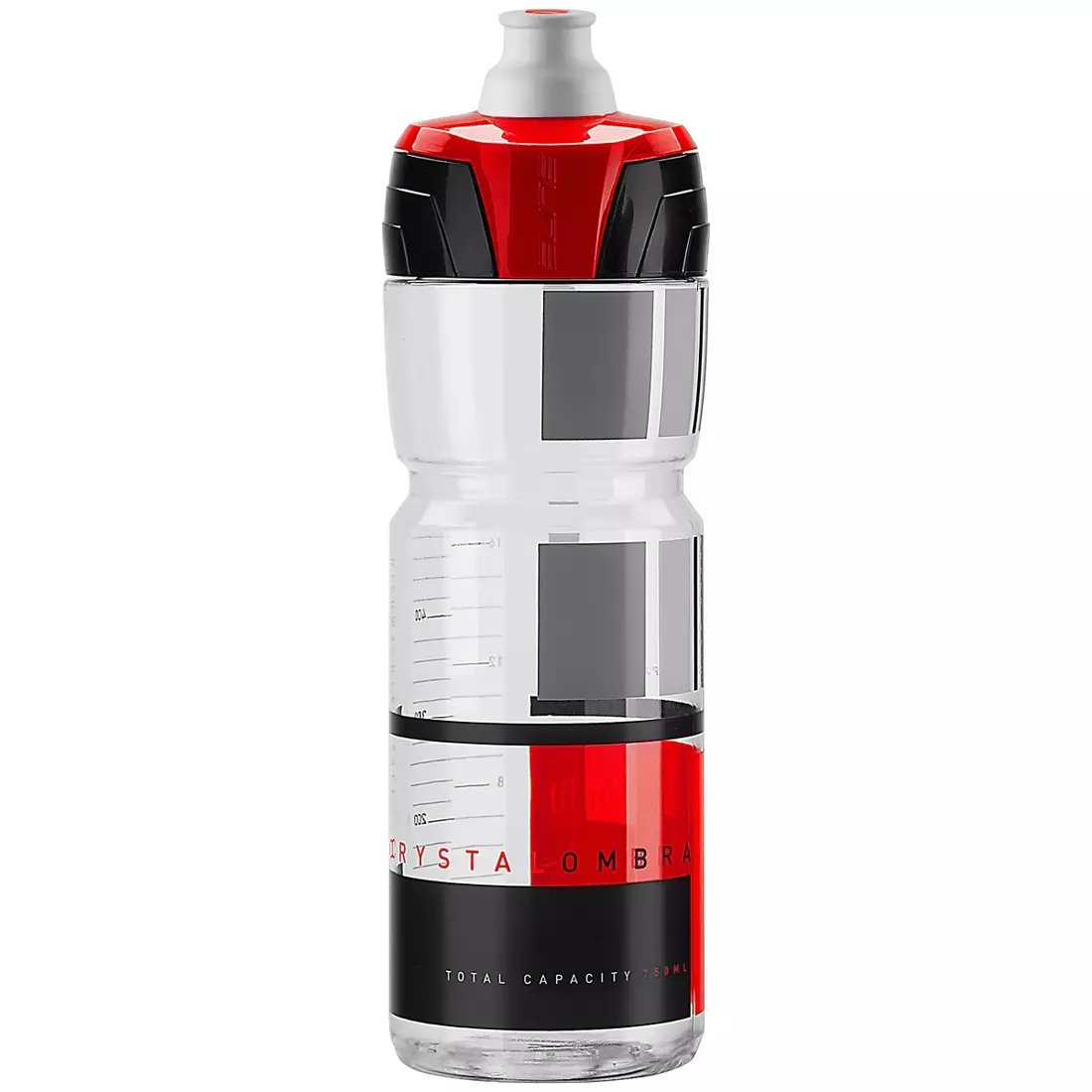 Cyklistická fľaša Elite Crystal Ombra Clear-Red Graphics 750ml EL0150510 SS19