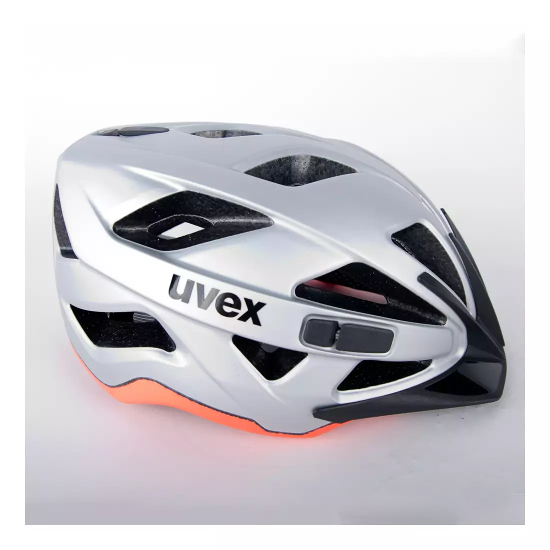 Cyklistická prilba UVEX Active CC, strieborno-oranžová matná