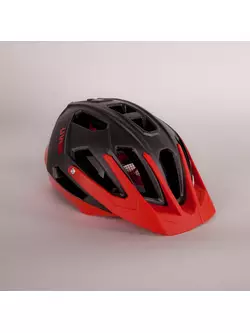 Cyklistická prilba UVEX QUATRO enduro, matná šedá / lesklá červená