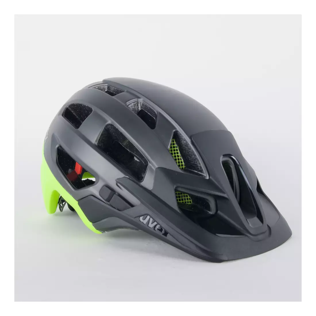 Cyklistická prilba enduro UVEX FINALE 2.0 čierna matná fluórová zelená