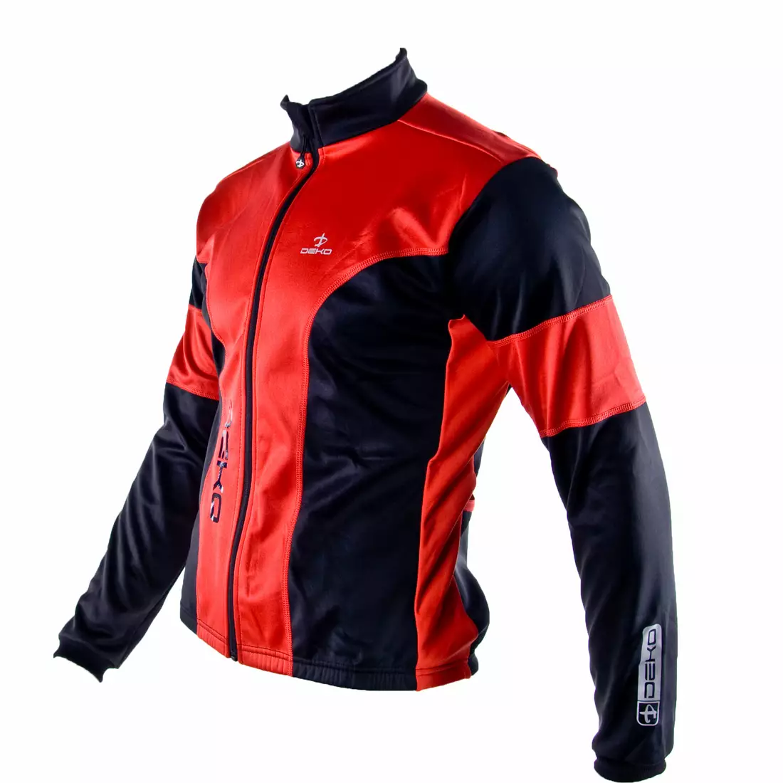 DEKO HUM čierno-červená softshellová cyklistická bunda