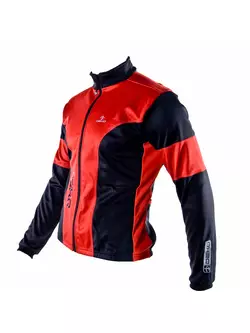 DEKO HUM čierno-červená softshellová cyklistická bunda