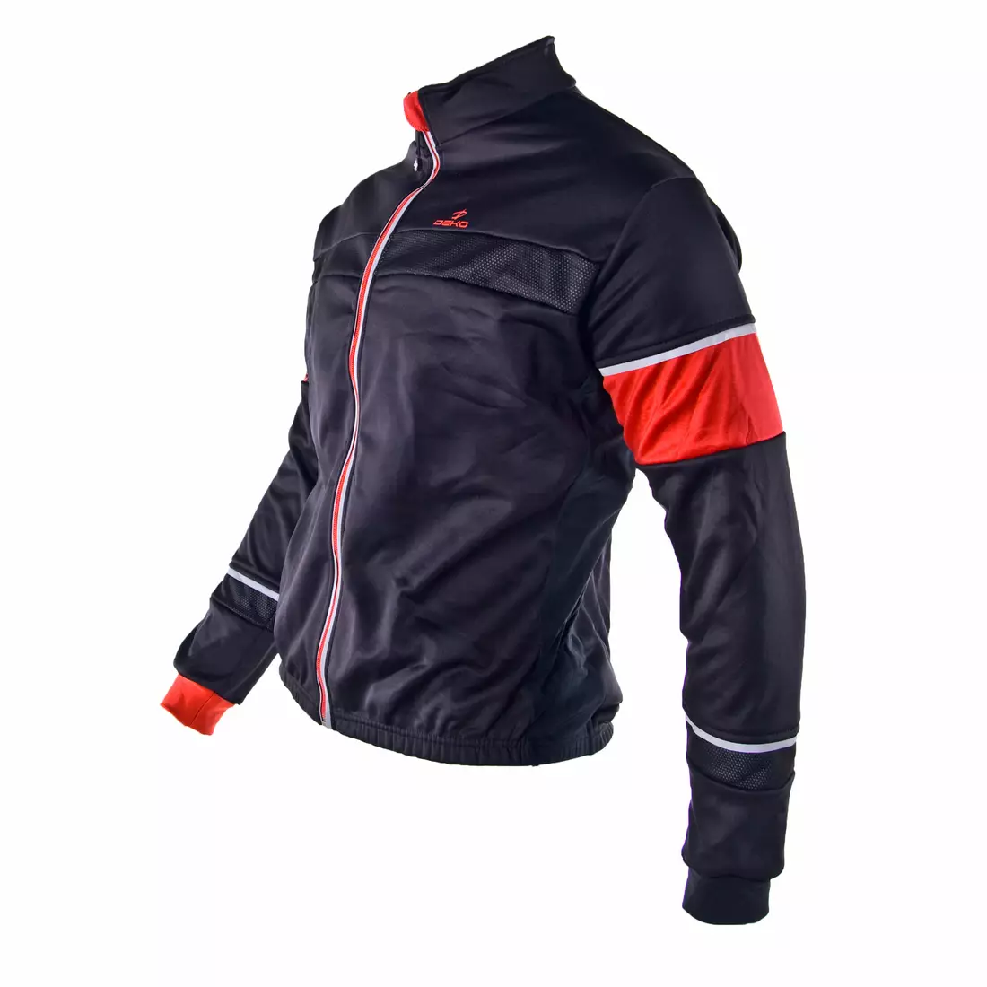 DEKO KOLUN čierno-červená softshellová cyklistická bunda
