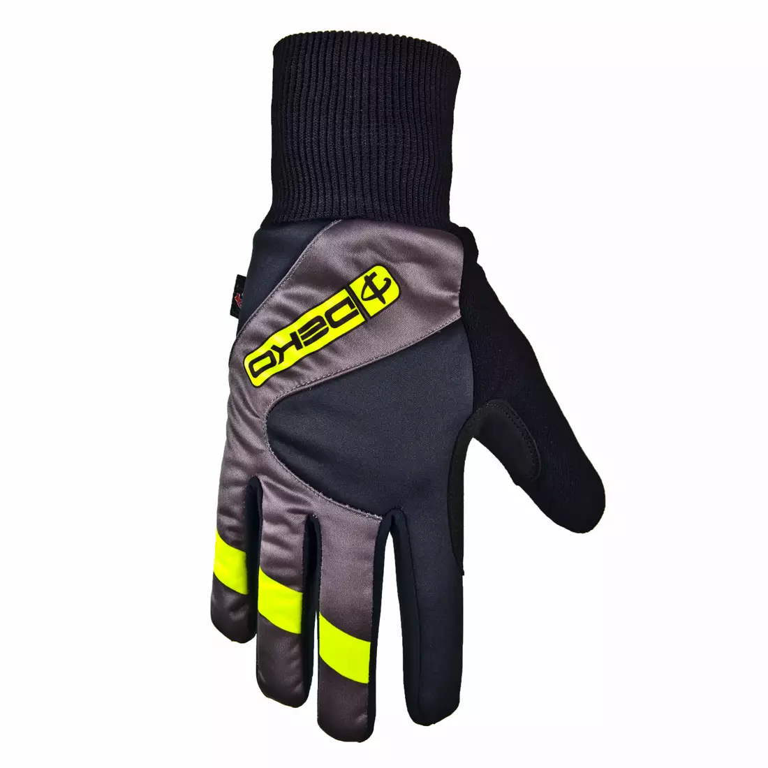 DEKO RAST zimné cyklistické rukavice čierno-fluor žlté DKW-910