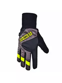 DEKO RAST zimné cyklistické rukavice čierno-fluor žlté DKW-910