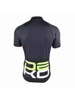 DEKO SET1 pánsky cyklistický dres čierno-fluor-zeleno-biely