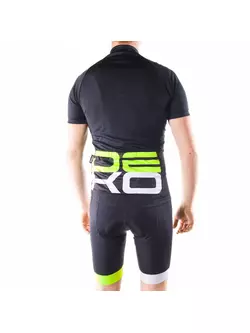 DEKO SET1 pánsky cyklistický dres čierno-fluor-zeleno-biely