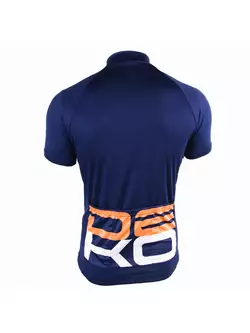 DEKO SET1 pánsky cyklistický dres, námornícka modro-oranžovo-biela