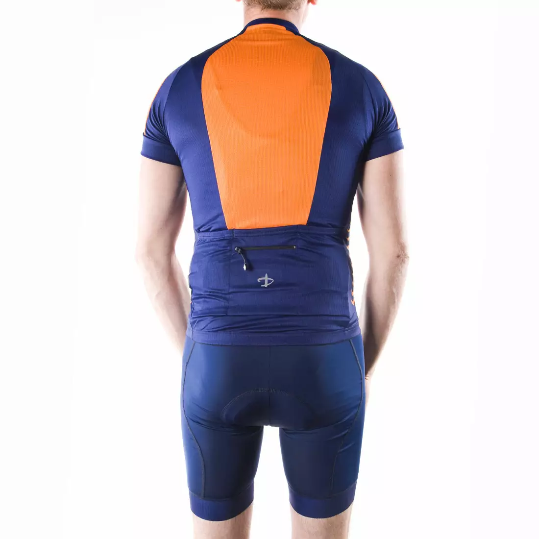 DEKO WHITE Námornícko-oranžový cyklistický dres