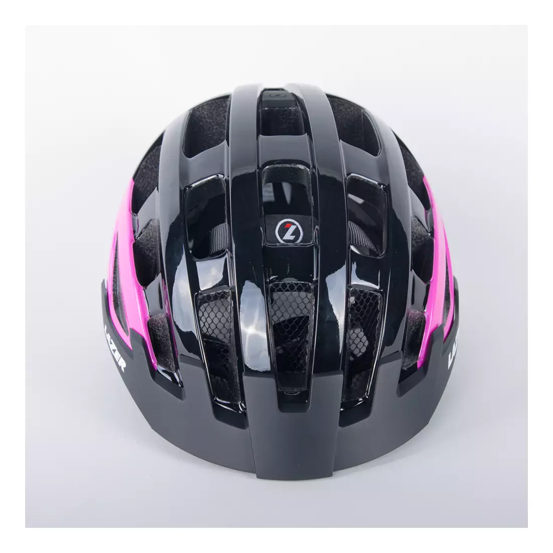 Dámska cyklistická prilba LAZER Petit DLX Mesh + LED čierna a ružová
