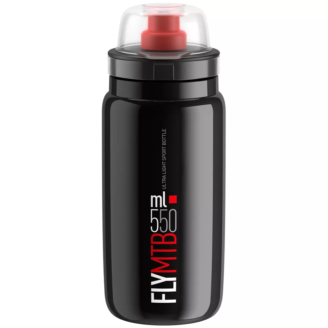 Elite fľaša na bicykel Fly MTB Black Red logo 550ml EL0160499 SS19