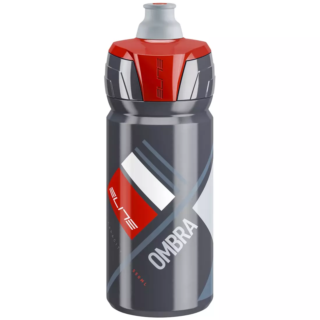 Elite fľaša na bicykel Ombra Grey - Red Graphics 550ml EL0150115 SS19