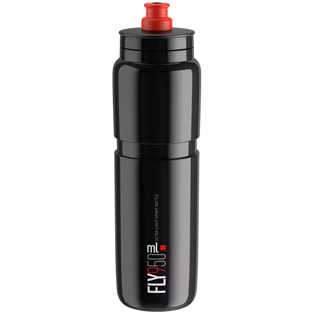 Elitná cyklistická fľaša Fly Black Red logo 950ml EL0160902 SS19