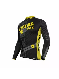 FDX 1050 pánsky cyklistický dres, čierny a žltý