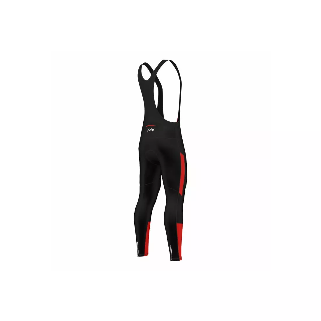 FDX 1220 zateplené cyklistické nohavice, čierne a červené