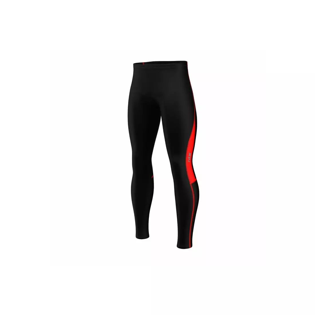 FDX 1810 pánske zateplené cyklistické nohavice bez trakov, čierna a červená