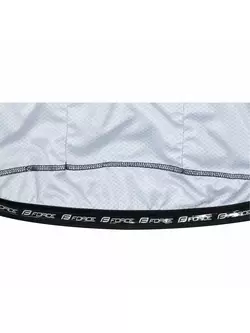 FORCE FINISHER pánsky cyklistický dres, biely a sivý 9001284