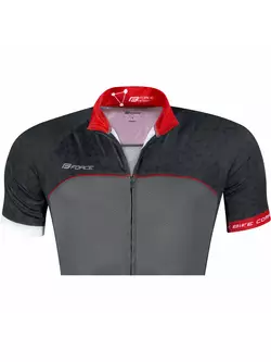 FORCE FINISHER pánsky cyklistický dres grey-red 9001285