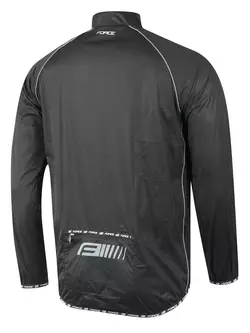 FORCE ONE PRO SLIM ultraľahká vetrová bunda na cyklistiku, čierna 89999