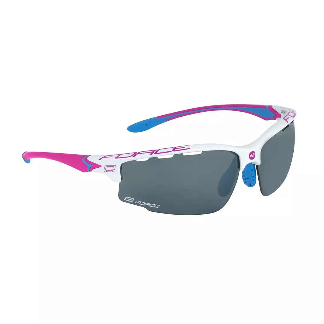 FORCE QUEEN Dámske športové okuliare s vymeniteľnými sklami, biele a ružové