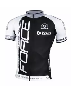 FORCE TEAM pánsky cyklistický dres, čierno-biely 900856