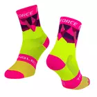 FORCE TRIANGLE cyklistické/športové ponožky, fluo-ružová