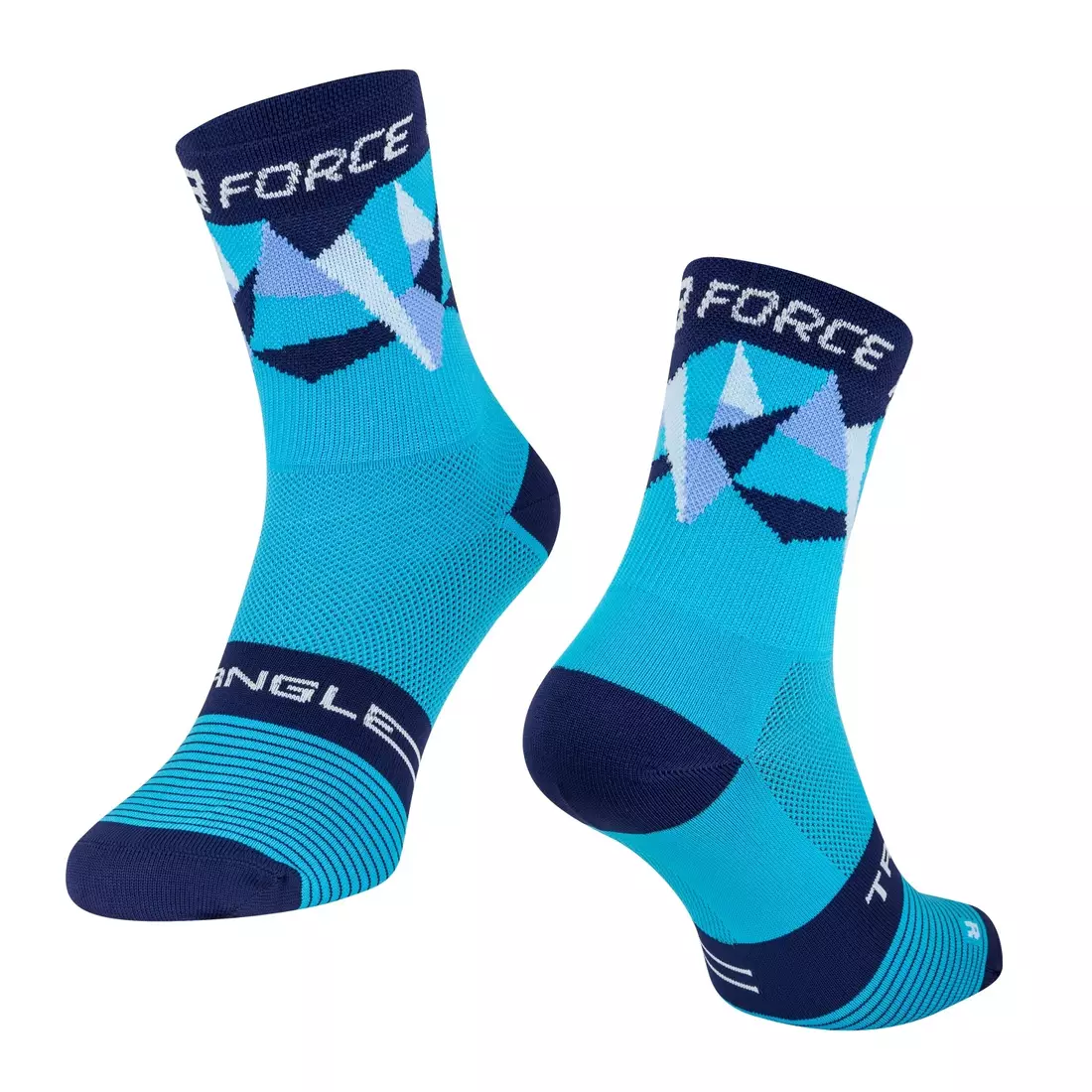 FORCE TRIANGLE cyklistické/športové ponožky, modrá