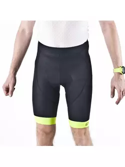 KAYMAQ PRO 30201 - pánske cyklistické šortky, HP Carbon, farba: Fluor yellow