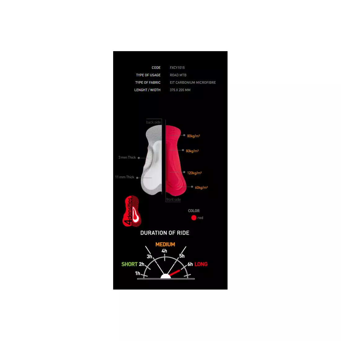 KAYMAQ PRO 30201 - pánske cyklistické šortky, HP Carbon, farba: čierna