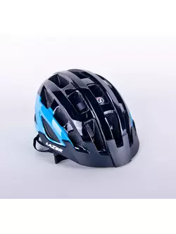 LAZER Kompaktná cyklistická prilba DLX LED sieťka proti hmyzu modrá čierna lesklá